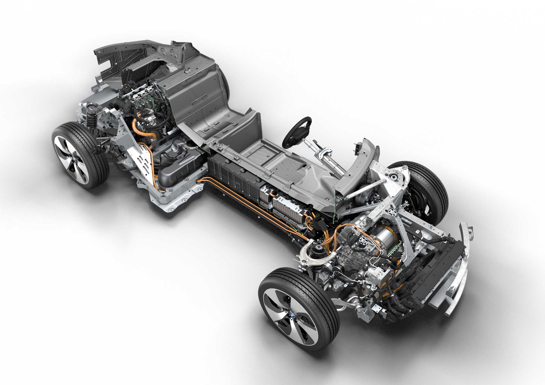 bmw i8 mechanical motor with battery and electronics