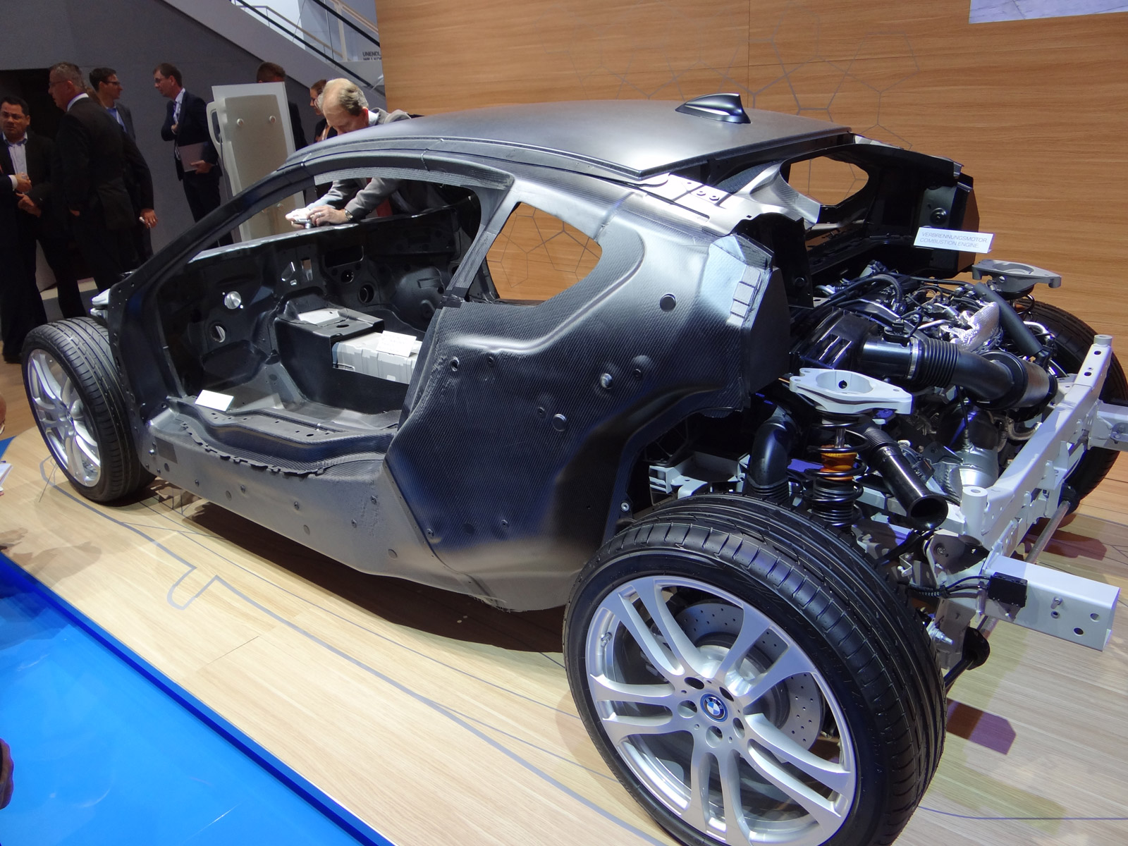 bmw i8 chassis with rear engine revealed