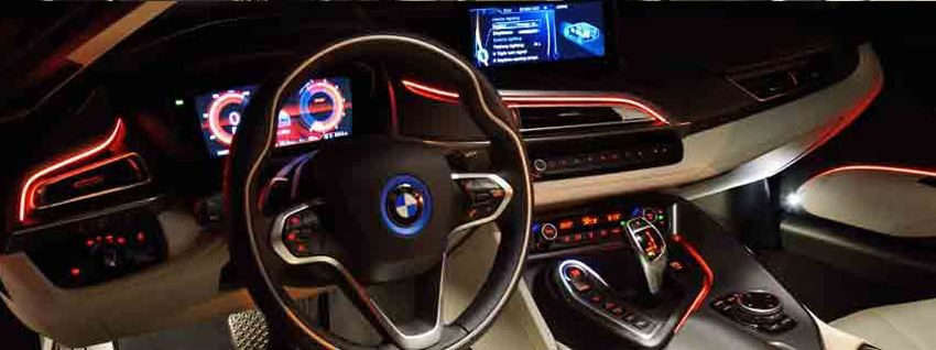 bmw i8 red ambient lighting